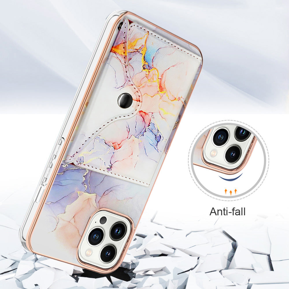 YB Leather Coating Series-9 for iPhone 15 Pro Case Leather+TPU Kickstand Card Slots Phone Cover YB Leather Coating Series-9 for iPhone 15 Pro Case Leather+TPU Kickstand Card Slots Phone Cover